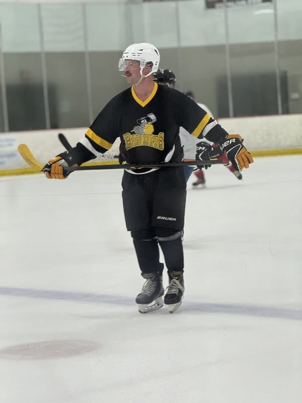 Tim MacDonald playing hockey, staying active year round